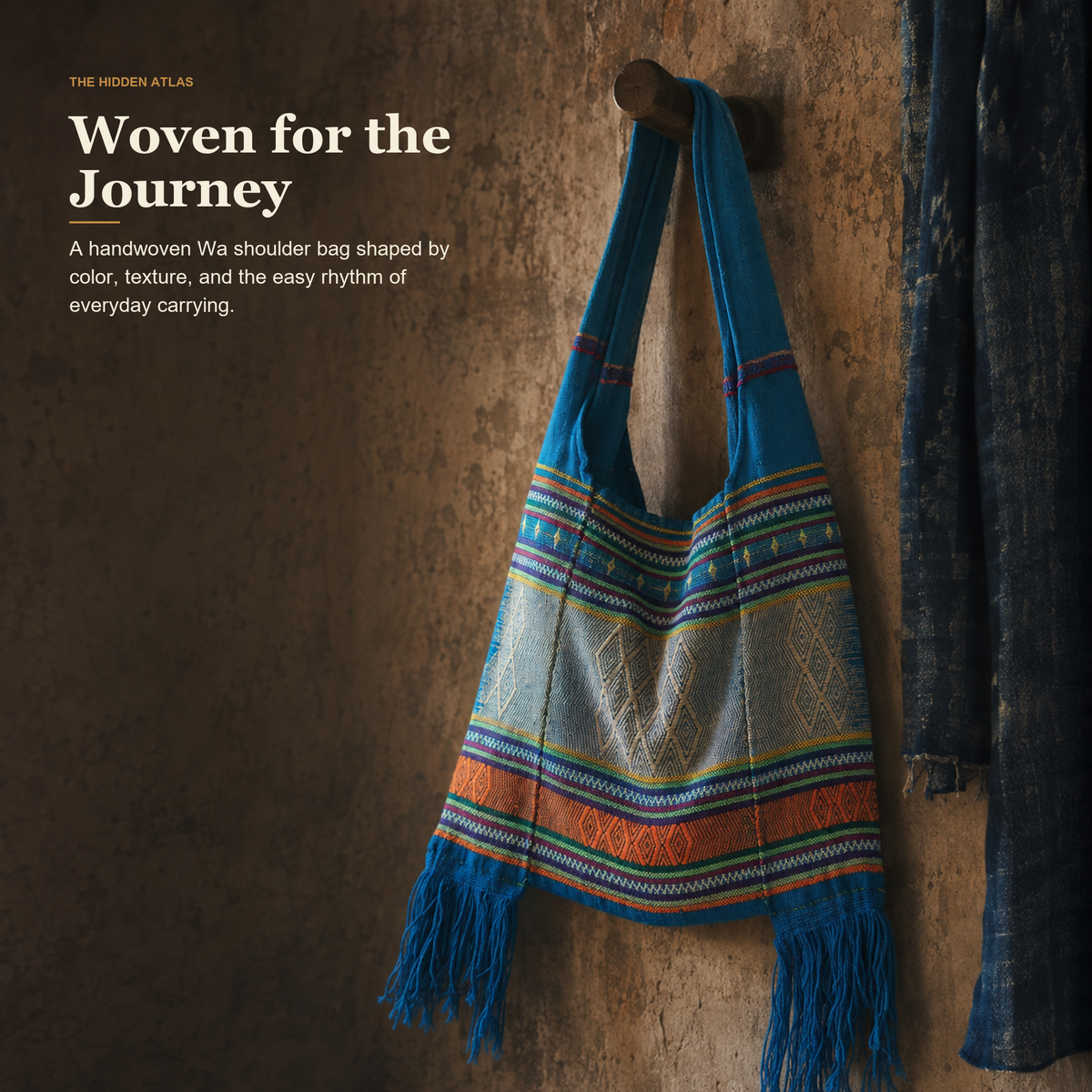 Wa Handwoven Shoulder Bag with Tassels