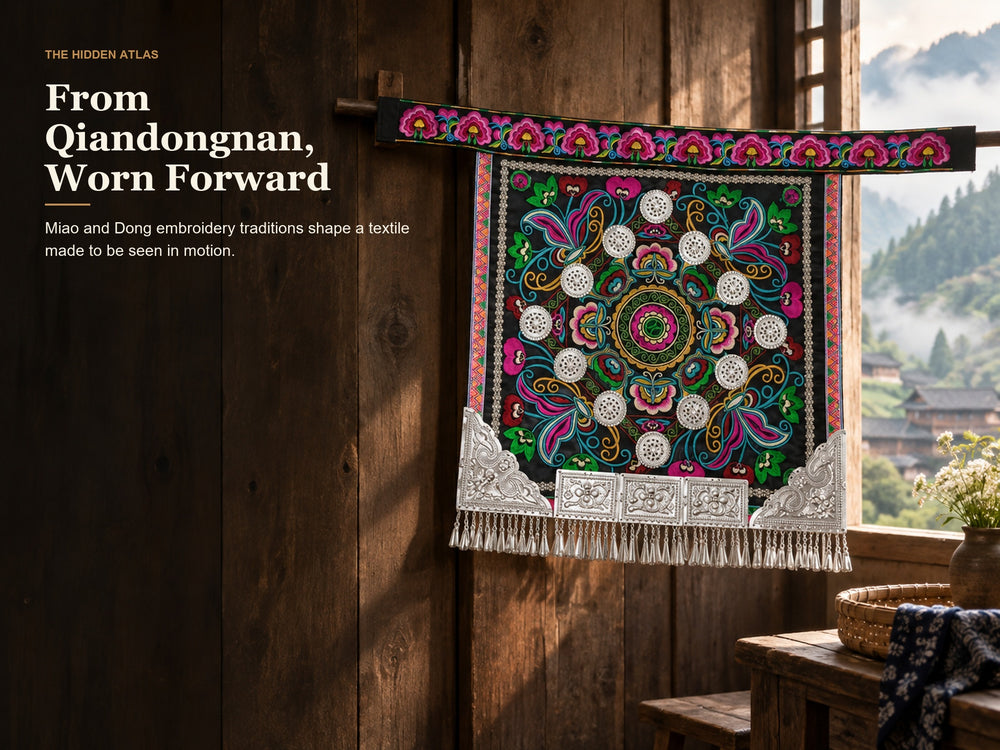 Qiandongnan Miao & Dong Embroidered Waist Apron