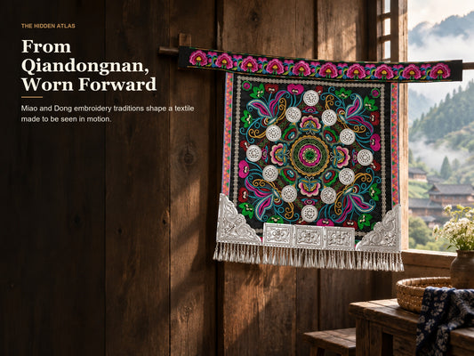 Qiandongnan Miao & Dong Embroidered Waist Apron