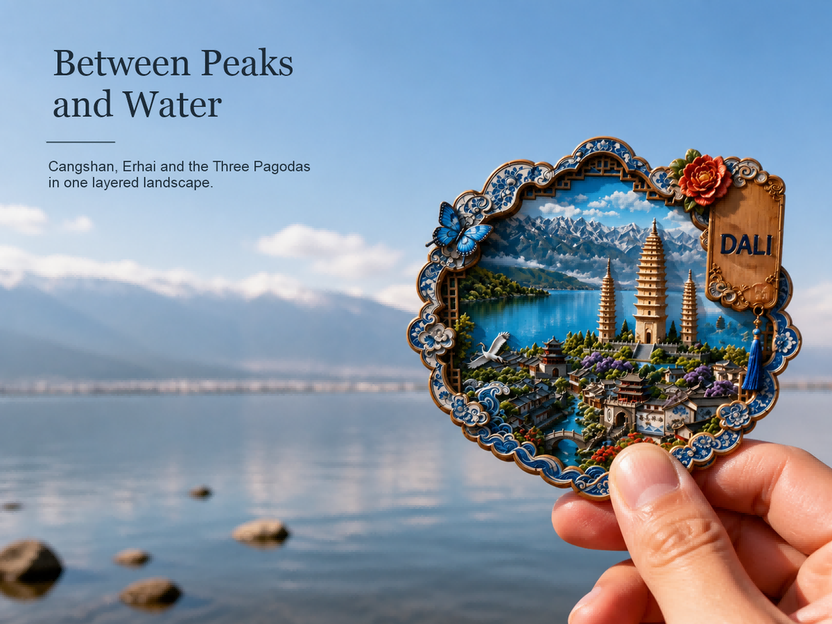 Dali Metal Relief Magnet — The Four Wonders in Relief