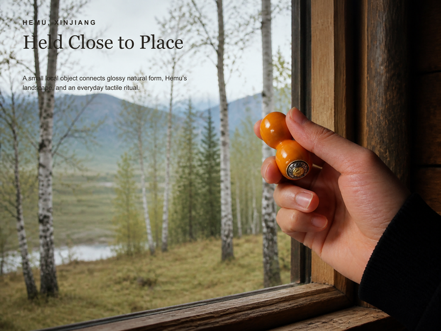 Hemu Gourd Finger‑Spin Toy | Traditional Chinese Calabash Meditation Fidget Ornament