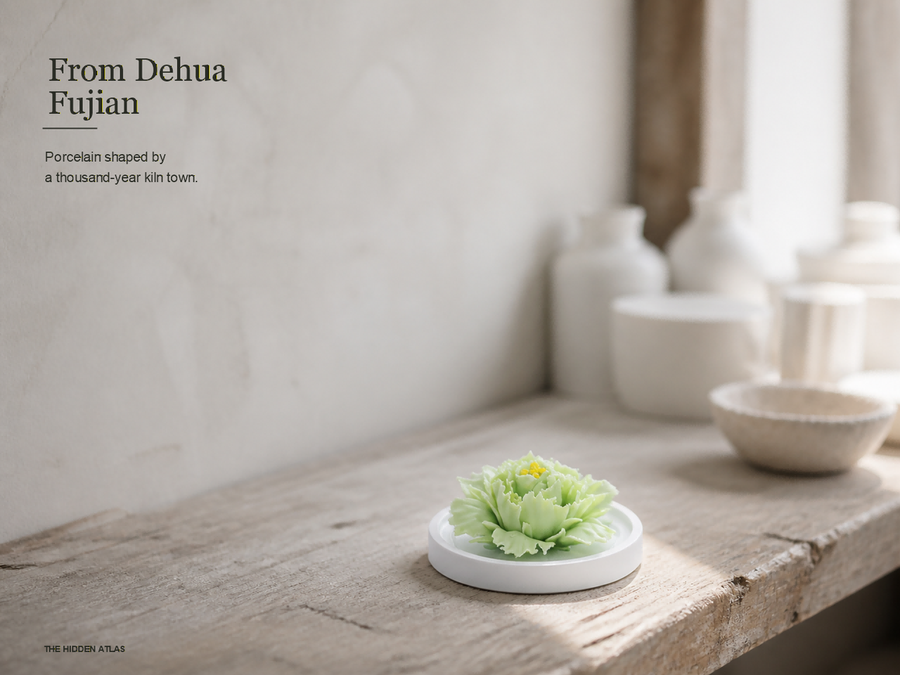 Mudan Bloom — A Hand-Pinched Blanc de Chine Aromatherapy Sculpture