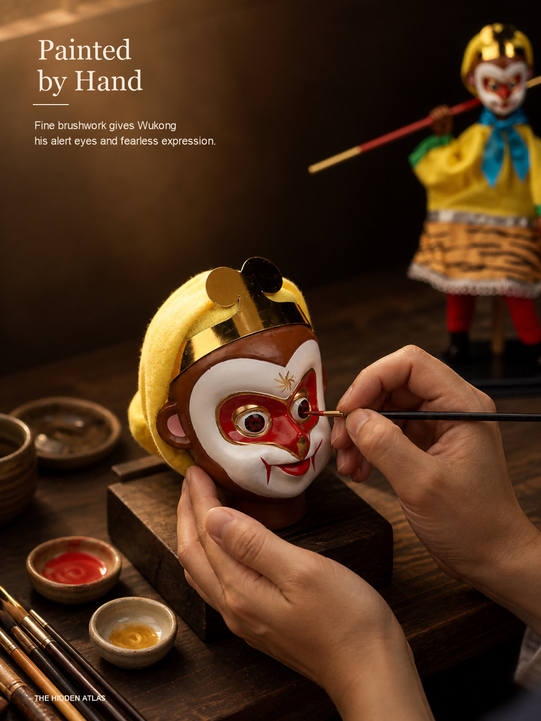 Hand-Painted Wukong — Guardian of the Fujian Puppet Stage
