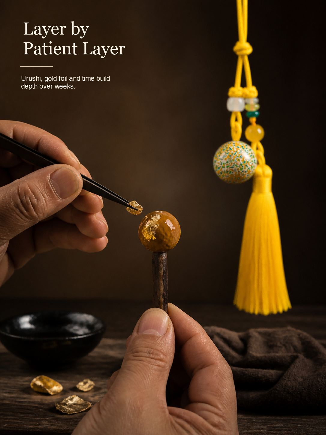 Lacquer & Gold — A Fujian Heritage Bead