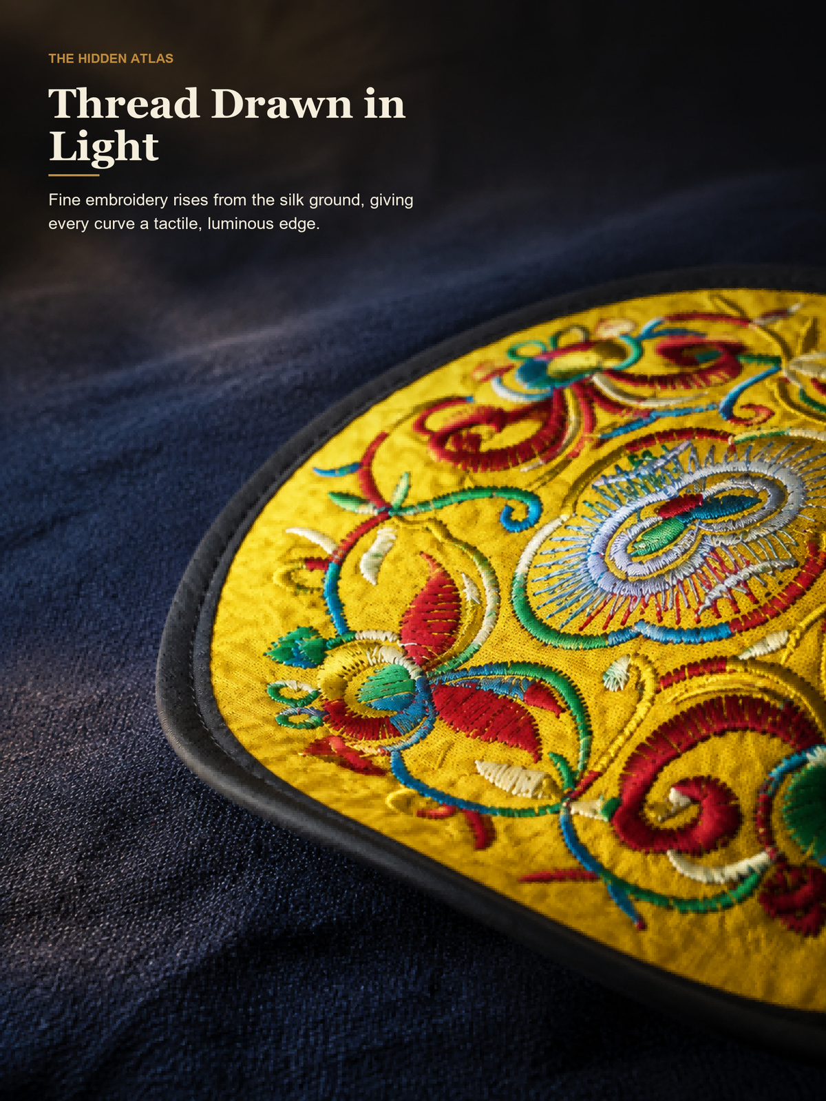 Yunnan Butterfly Bloom Embroidered Silk Coaster