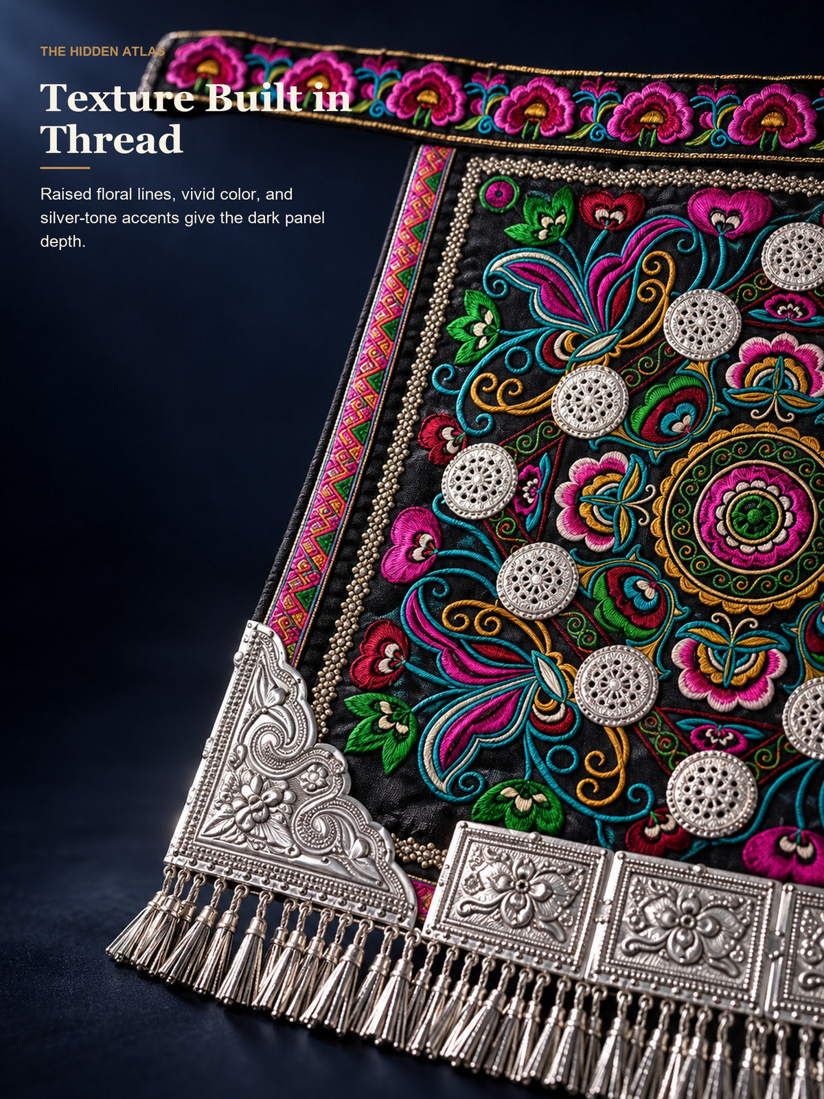 Qiandongnan Miao & Dong Embroidered Waist Apron