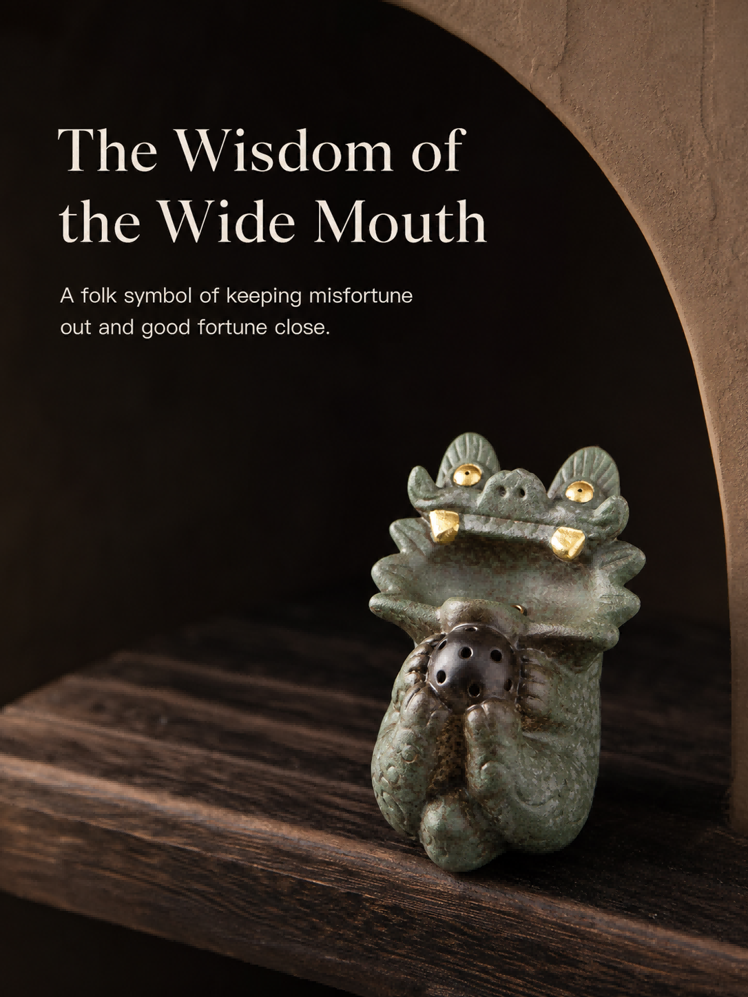 Bronze-Glazed Wamao Incense Holder