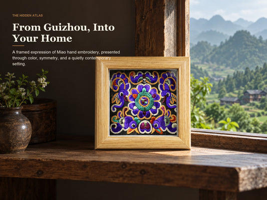 Guizhou Miao Embroidered Framed Art