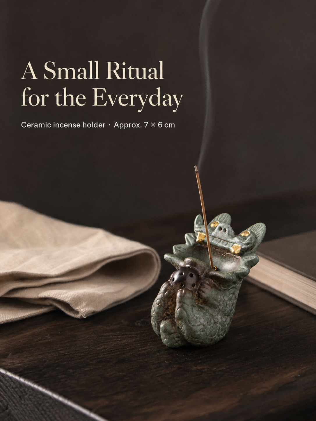 Bronze-Glazed Wamao Incense Holder
