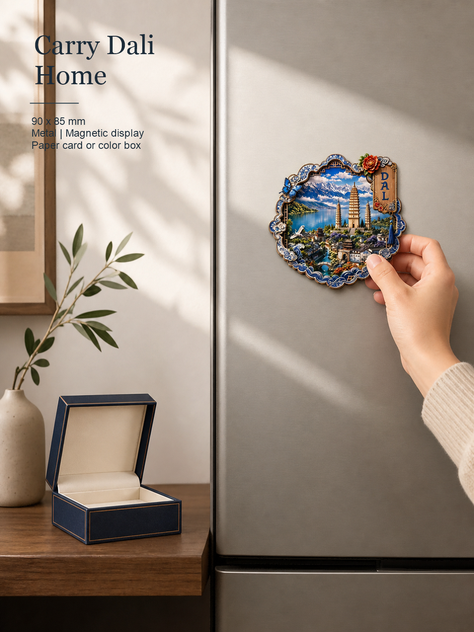 Dali Metal Relief Magnet — The Four Wonders in Relief