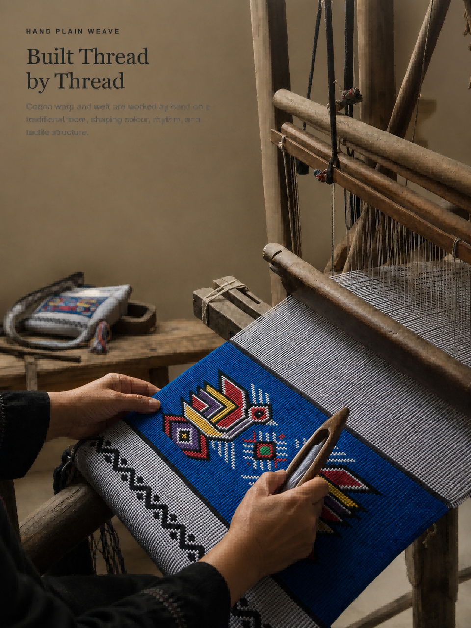 Double Sun‑Bird Xilankapu Crossbody Bag | Traditional Tujia Brocade Folk Handbag