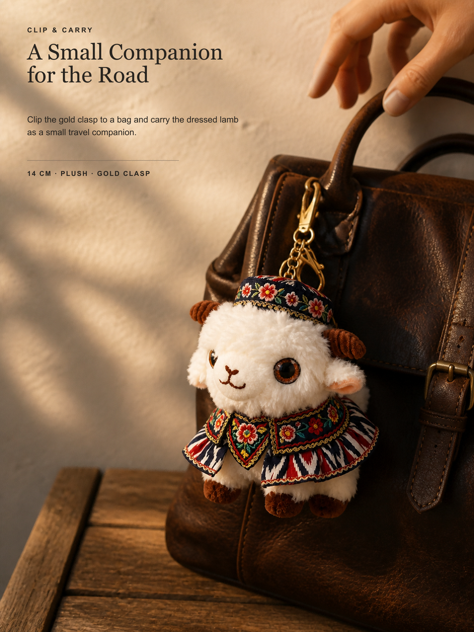 Xinjiang DIY Lamb Plush | Embroidered Ethnic Lamb Keychain Bag Charm