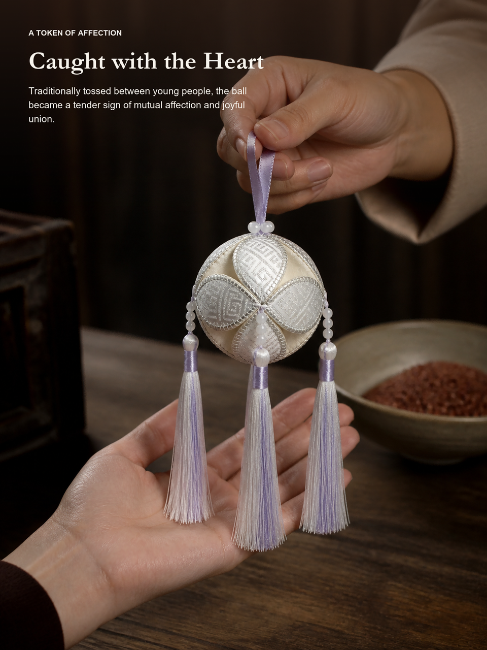 Zhuang Brocade Blessing Ball  Traditional Chinese Embroidered Tassel Hanging Ornament