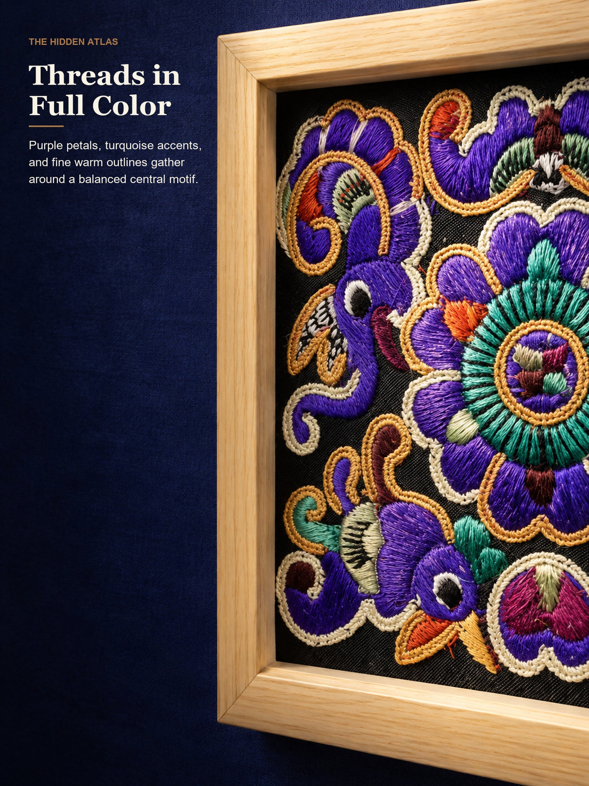 Guizhou Miao Embroidered Framed Art