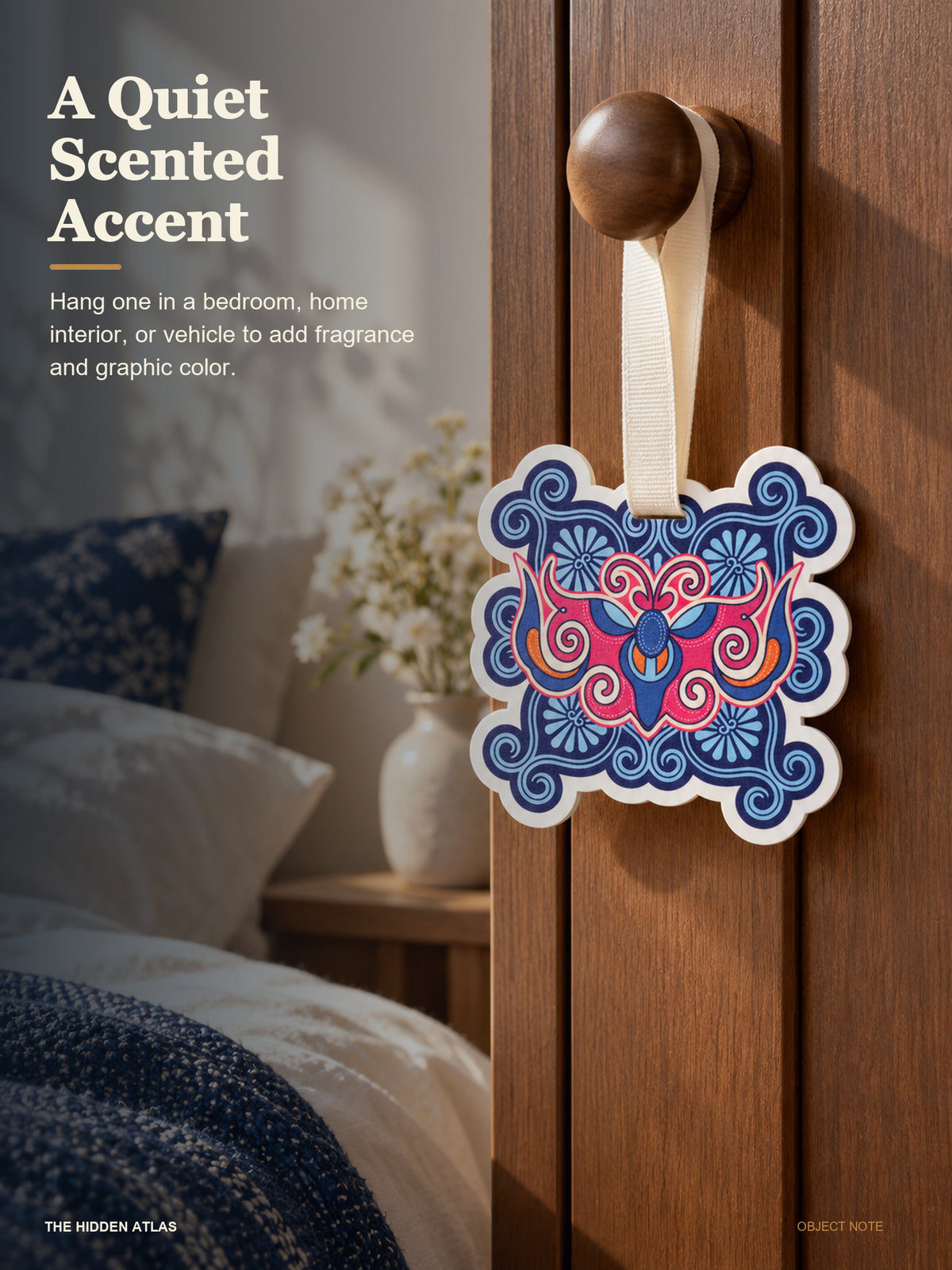 Miao-Pattern Blessing Scented Cards — Set of Four